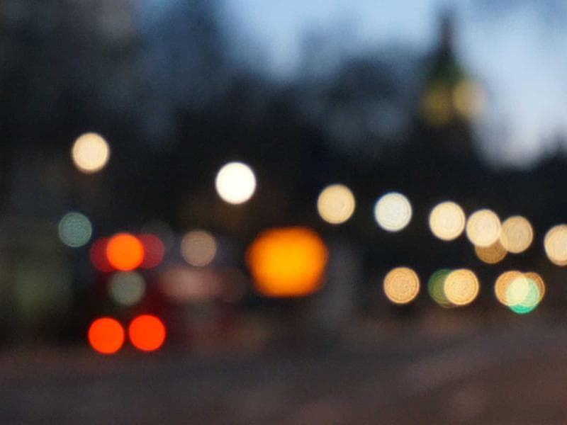 Damaged playground swing